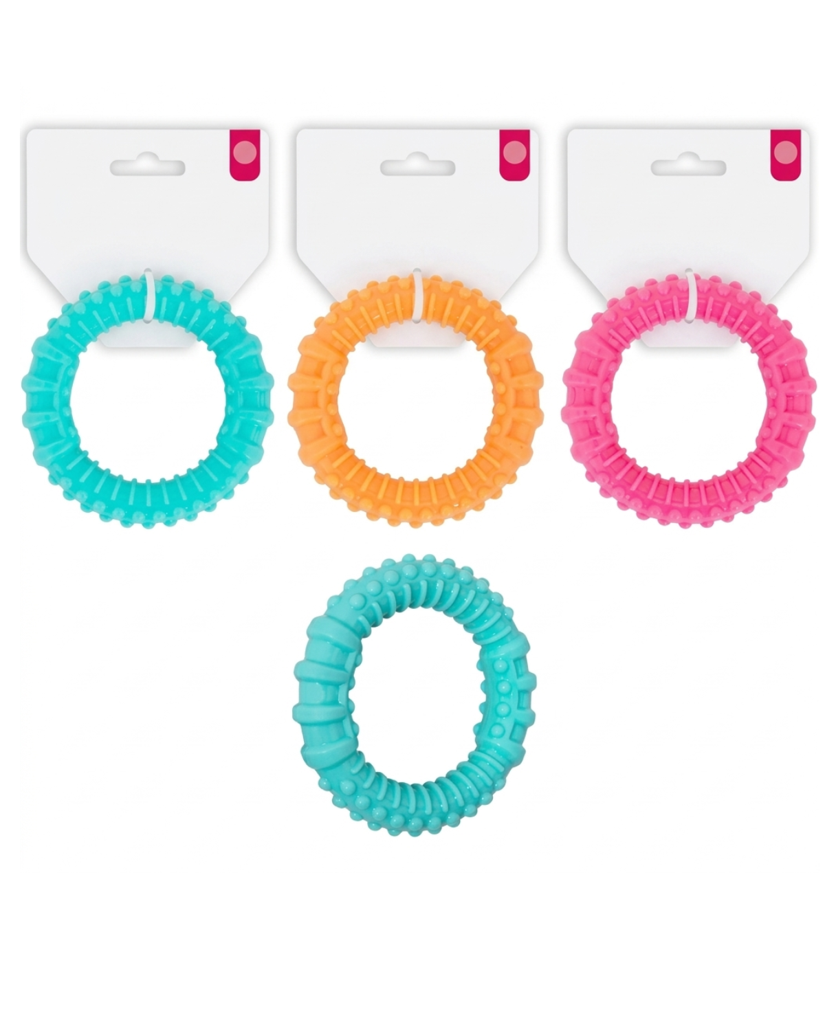 Smart Choice 9cm Textured Rubber Dental Ring for Puppies