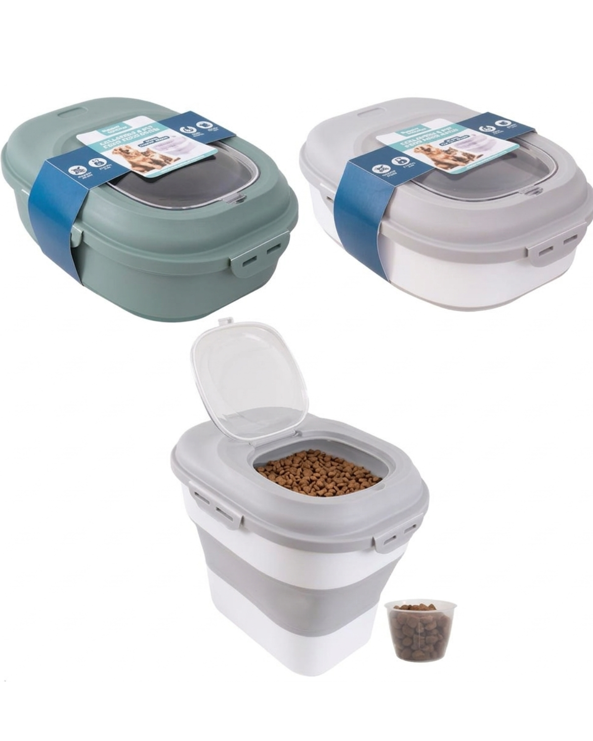 Smart Choice 25L Collapsible Rolling Pet Food Storage Container